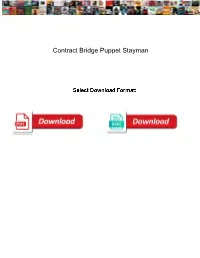 Contract Bridge Puppet Stayman