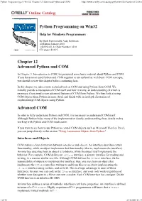 Python Programming on Win32: Chapter 12 Advanced Python and COM