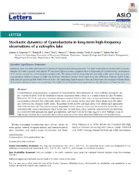 Stochastic Dynamics of Cyanobacteria in Long‐Term High‐Frequency