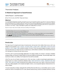 A Historical Approach to Assertiveness