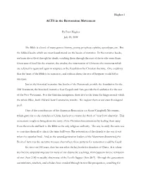 ACTS in the Restoration Movement