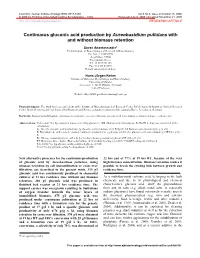 Continuous Gluconic Acid Production by Aureobasidium Pullulans with and Without Biomass Retention
