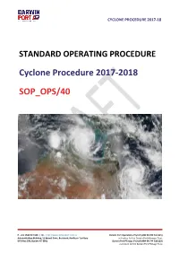 Cyclone Procedure 2017-2018 SOP OPS/40