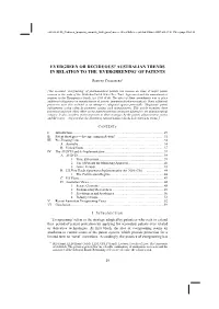 'Evergreening' of Patents