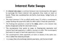 Interest Rate Swaps