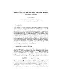 Monoid Modules and Structured Document Algebra (Extendend Abstract)