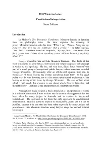 2018 Winterton Lecture Constitutional Interpretation James Edelman