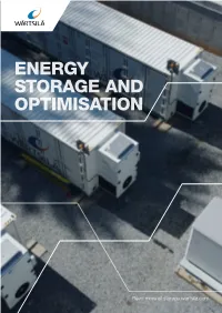 Energy Storage and Optimisation