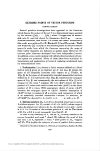 Extreme Points of Vector Functions
