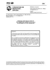 Proposal for Inclusion of the Lesser Grey Shrike
