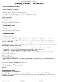 Summary of Product Characteristics