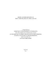 Theory and Implementation of Object Oriented Semantic Web Language