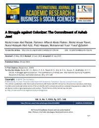 A Struggle Against Colonizer: the Commitment of Ashab Jawi