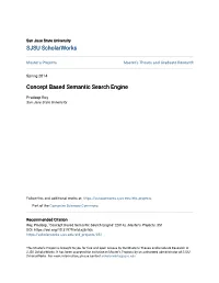 Concept Based Semantic Search Engine