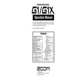 G1X Operation Manual
