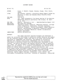 New Teachers' Network: a University-Based Support System for Educators in Urban and Suburban Ethnic Minority School Districts