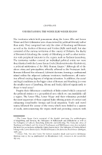 Understanding the Wider Elbe-Weser Region the Territories Which Held