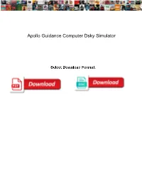 Apollo Guidance Computer Dsky Simulator