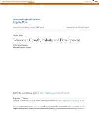 Economic Growth, Stability, and Development Kyle Gerard Nadeau Worcester Polytechnic Institute