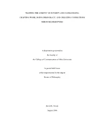 “Flipping the Scripts” of Poverty and Panhandling: Crafting Work, Doing