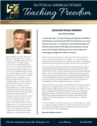 LESSONS from SWEDEN by Johan Norberg