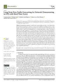 Long-Term Data Traffic Forecasting for Network Dimensioning in LTE With