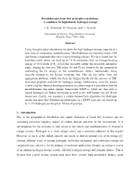 Metalloboranes from First-Principles Calculations: a Candidate for High-Density Hydrogen Storage