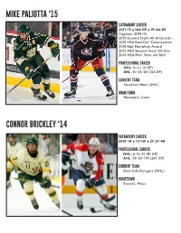 Mike Paliotta '15 Connor Brickley