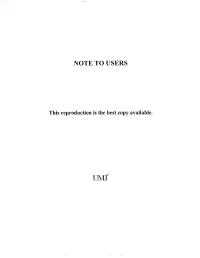 Note to Users