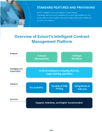 Overview of Evisort's Intelligent Contract Management Platform