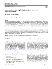 Pattern Analysis and Dating for the Badain Jaran Dune Field