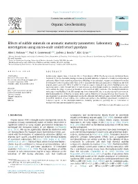 Effects of Sulfide Minerals on Aromatic Maturity Parameters