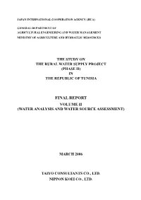 Final Report Volume Ii (Water Analysis and Water Source Assessment)