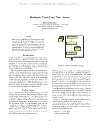 Geotagging Tweets Using Their Content