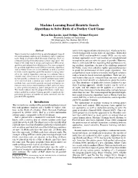 Machine Learning Based Heuristic Search Algorithms to Solve Birds of a Feather Card Game