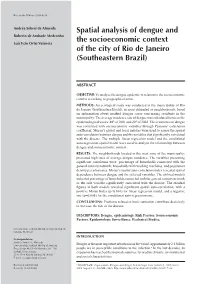 Spatial Analysis of Dengue and the Socioeconomic Context of the City Of