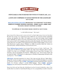 Steve Earle & the Dukes Return with ​Guy​ March