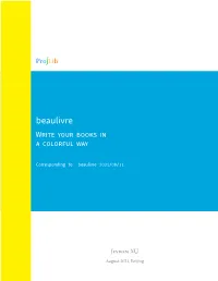 Beaulivre Write YOUR BOOKS in a COLORFUL WAY