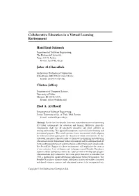 Collaborative Education in a Virtual Learning Environment Hani Bani