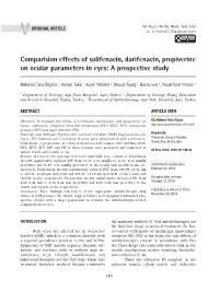 Comparision Effects of Solifenacin, Darifenacin, Propiverine on Ocular Parameters in Eyes: a Prospective Study ______