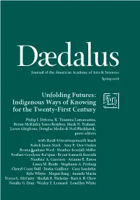 Indigenous Ways of Knowing for the Twenty-First Century” Volume 147, Number 2; Spring 2018
