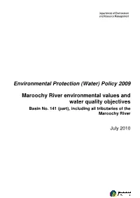 Maroochy River Environmental Values and Water Quality Objectives Basin No