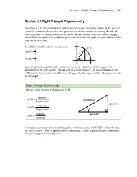 Section 5.5 Right Triangle Trigonometry 385
