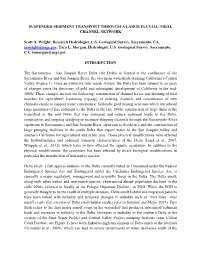 Suspended-Sediment Transport Through a Large Fluvial-Tidal Channel Network