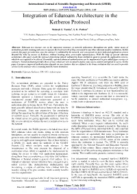Integration of Eduroam Architecture in the Kerberos Protocol