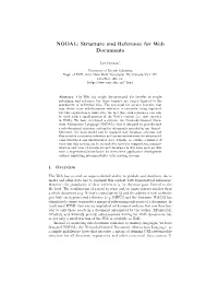 NODAL: Structure and Reference for Web Documents