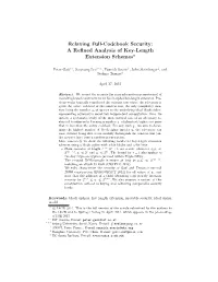 Relaxing Full-Codebook Security: a Refined