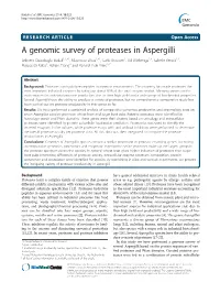 A Genomic Survey of Proteases in Aspergilli