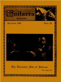 AN INTERVIEW with JULIAN BREAM (Cont'd) Caught a Plane and Made It to the Concert That Same Day