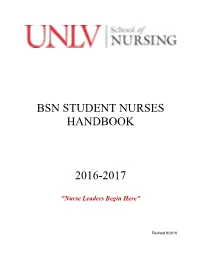 CHAPTER I: INFORMATION ABOUT the UNIVERSITY of NEVADA, LAS VEGAS the UNLV Campus ……………………………………………………………………………